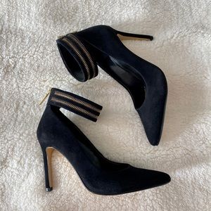 Banana Republic Gayle High Heel Pumps Suede Black